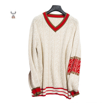 Oversize Mink Luxury Mongolian Erdos Fashion Pullover Knit Sweater Men Cashmere